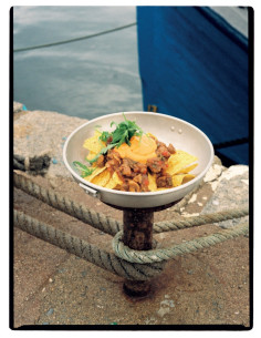 Nachos marineros con pescado